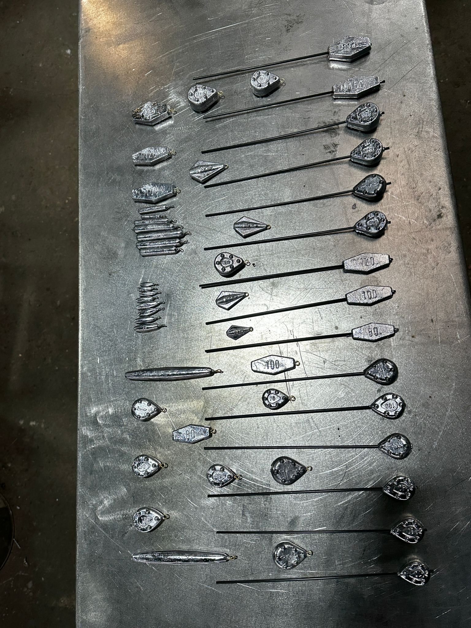 Greutati din plumb pentru pescuit - exemplu 1